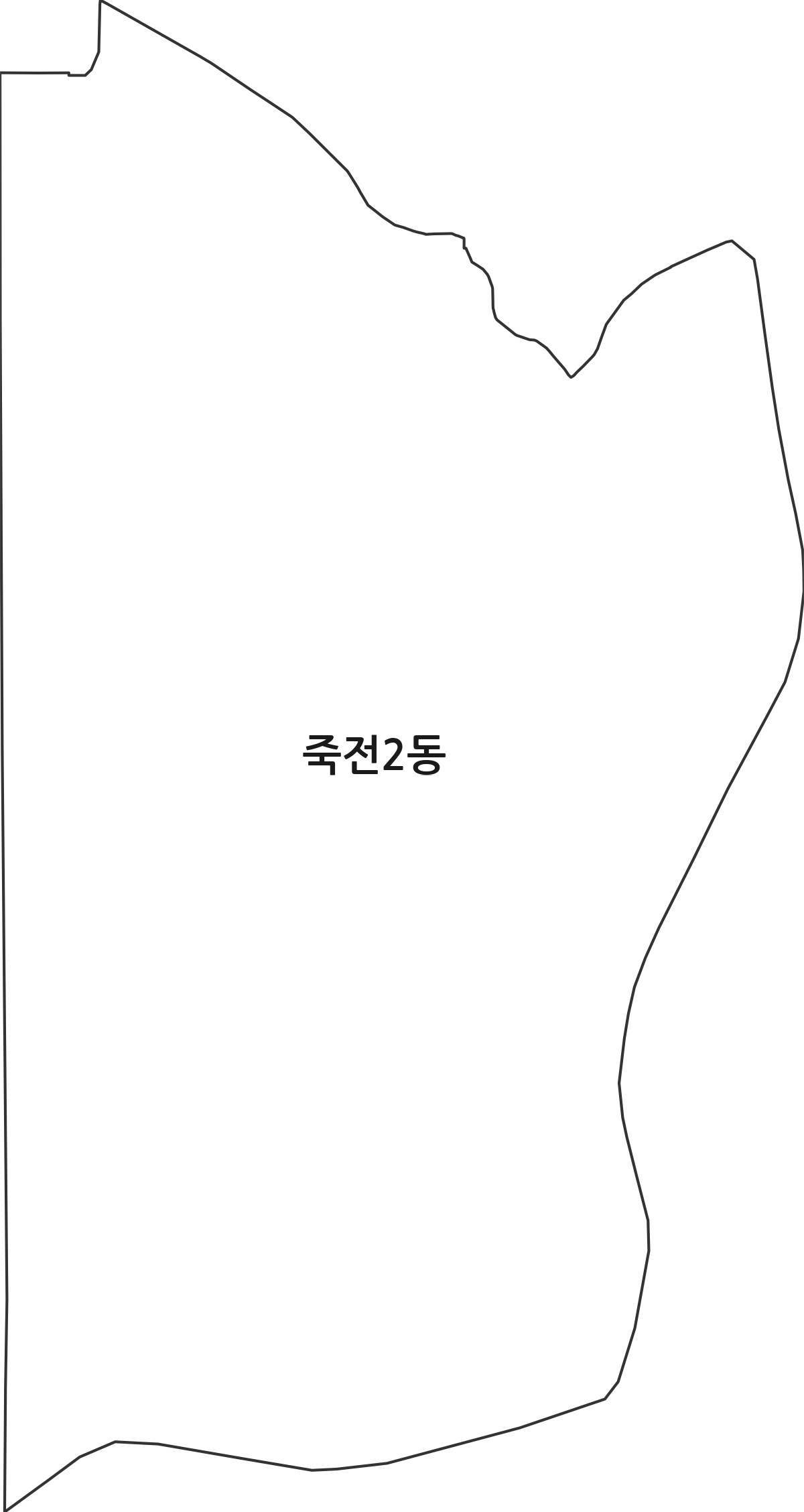 경기도 용인시 수지구 죽전2동 행정동 행정구역 경계 지도