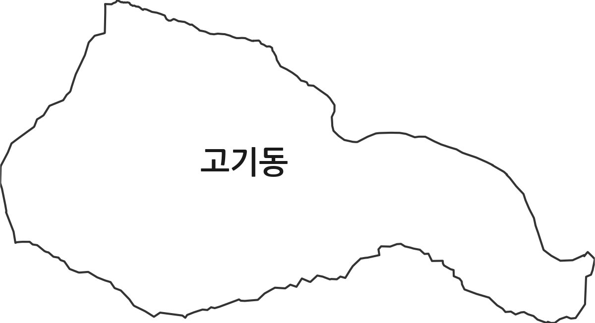 경기도 용인시 수지구 고기동 법정동 행정구역 경계 지도