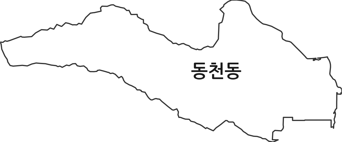 경기도 용인시 수지구 동천동 법정동 행정구역 경계 지도