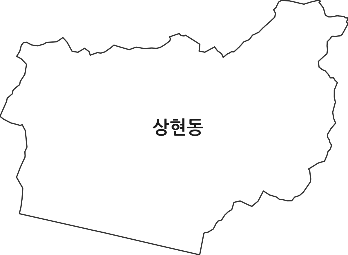 경기도 용인시 수지구 상현동 법정동 행정구역 경계 지도