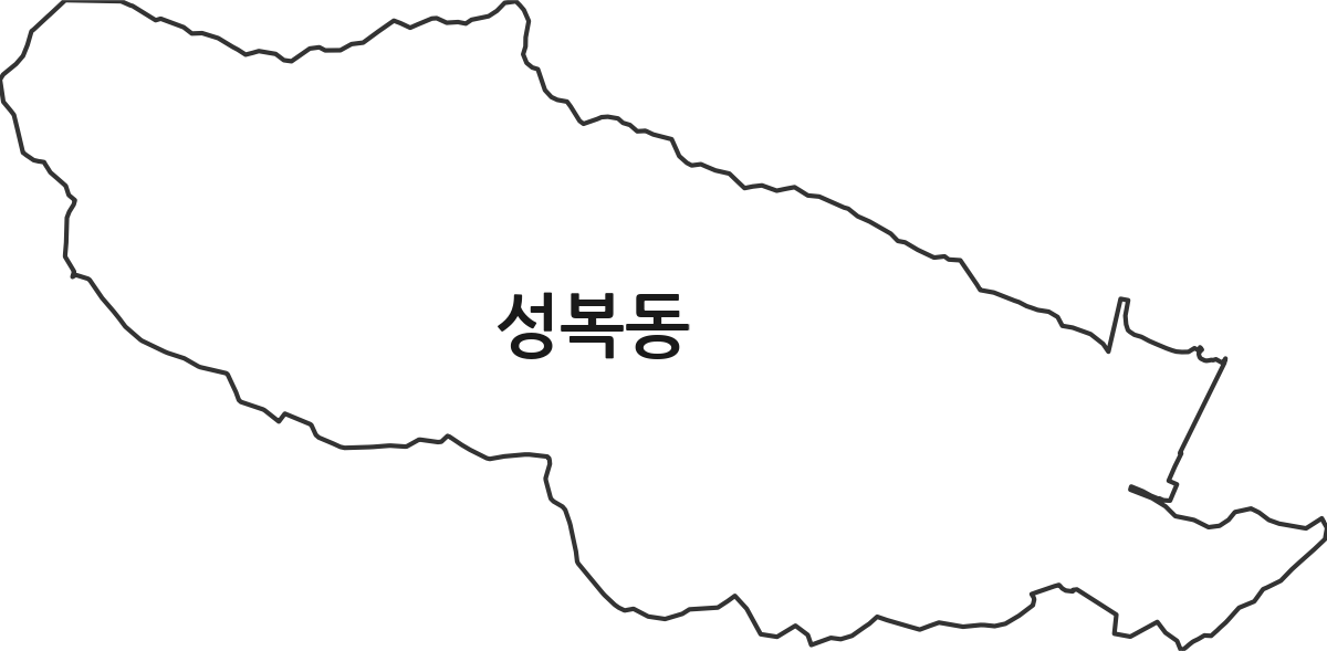 경기도 용인시 수지구 성복동 법정동 행정구역 경계 지도