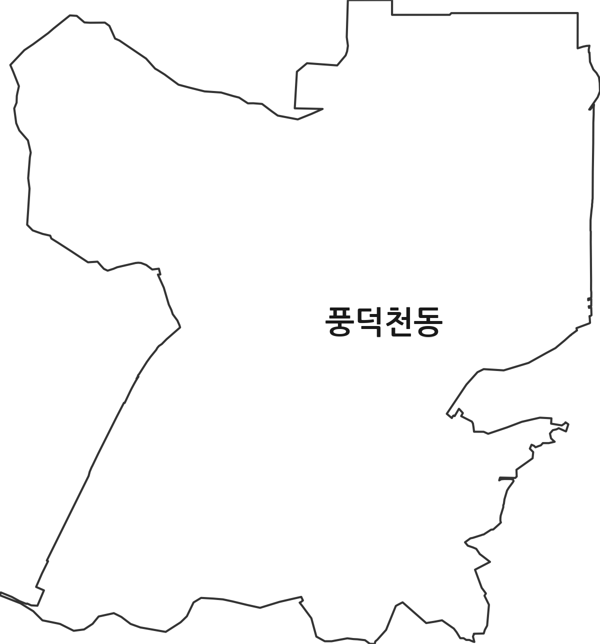 경기도 용인시 수지구 풍덕천동 법정동 행정구역 경계 지도