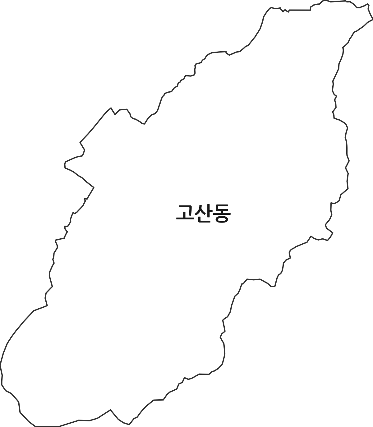경기도 의정부시 고산동 행정동 행정구역 경계 지도