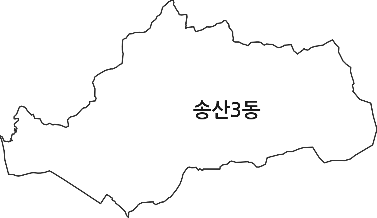 경기도 의정부시 송산3동 행정동 행정구역 경계 지도