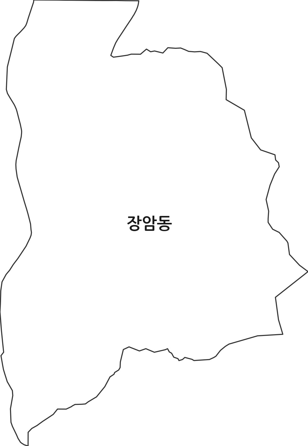 경기도 의정부시 장암동 행정동 행정구역 경계 지도