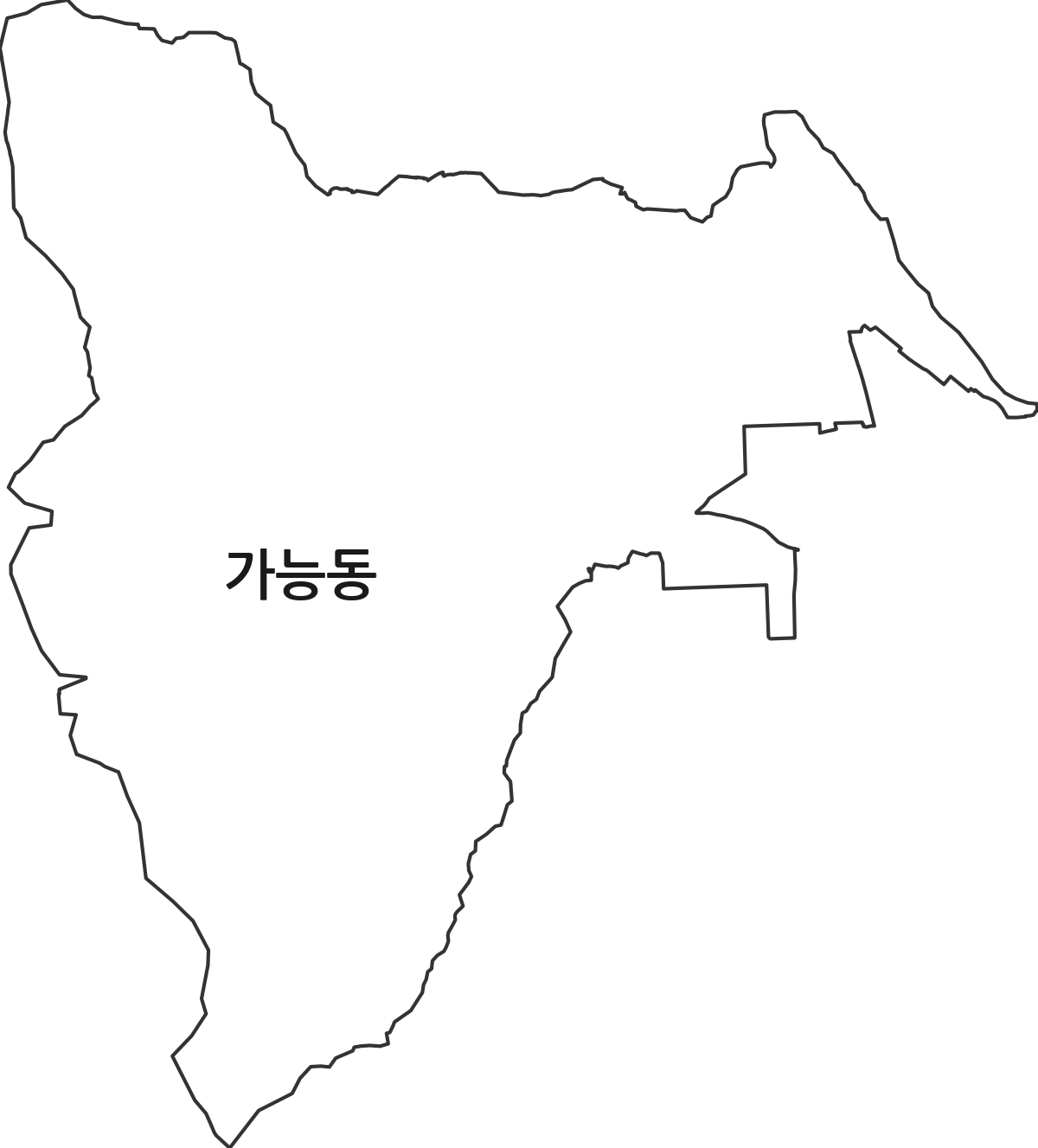 경기도 의정부시 가능동 법정동 행정구역 경계 지도