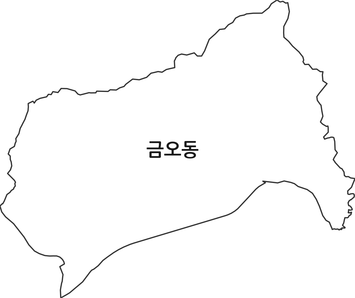 경기도 의정부시 금오동 법정동 행정구역 경계 지도