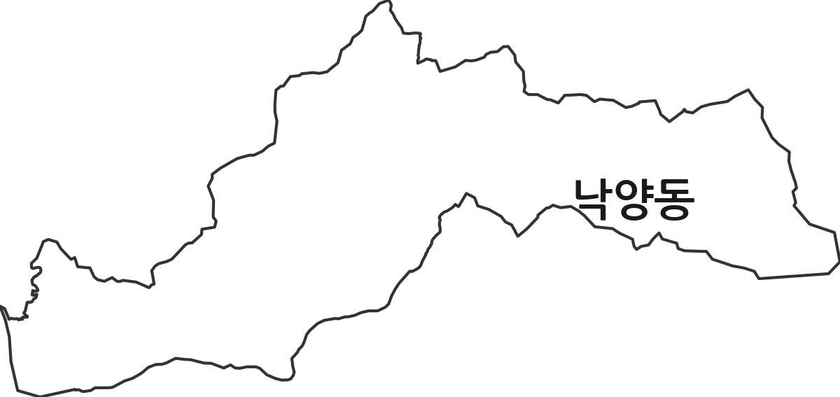 경기도 의정부시 낙양동 법정동 행정구역 경계 지도