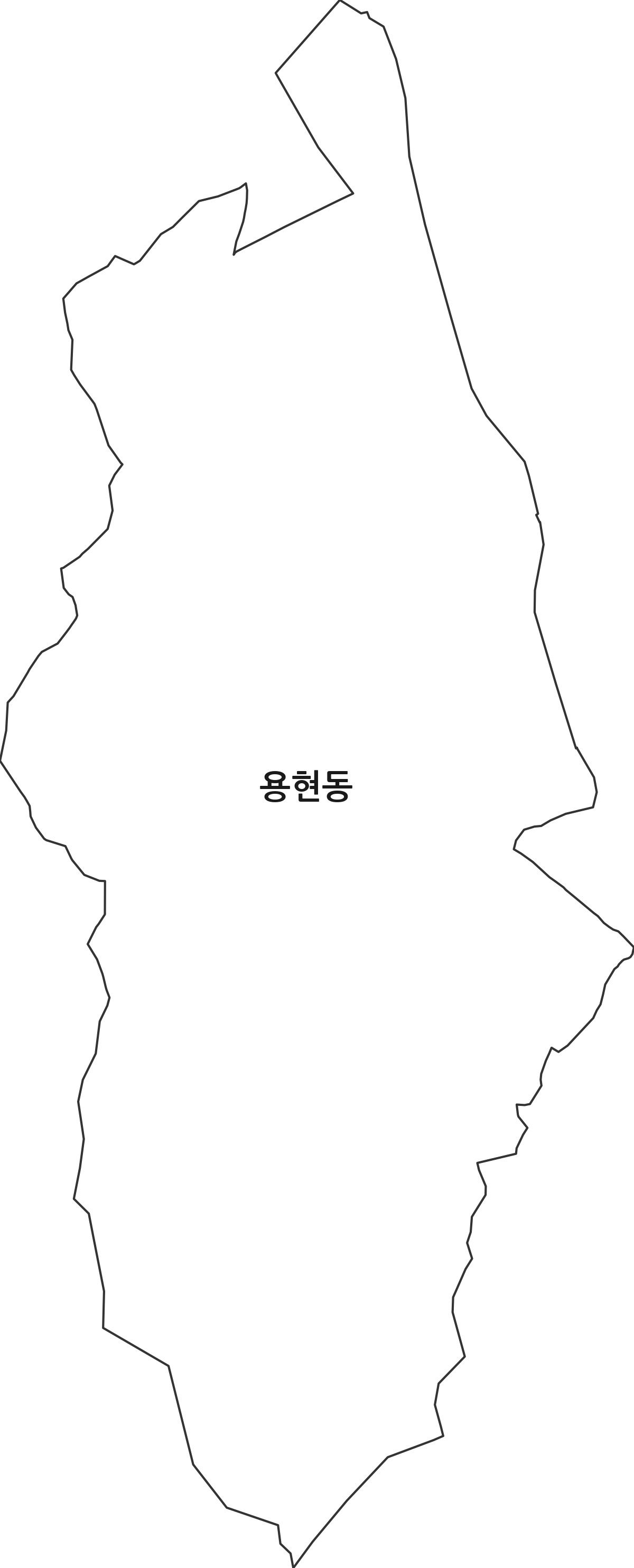 경기도 의정부시 용현동 법정동 행정구역 경계 지도