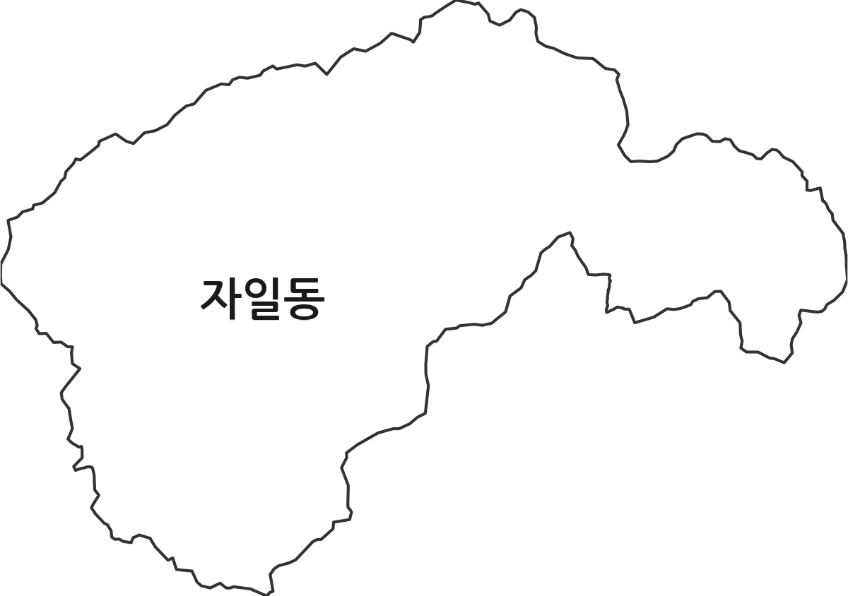 경기도 의정부시 자일동 법정동 행정구역 경계 지도