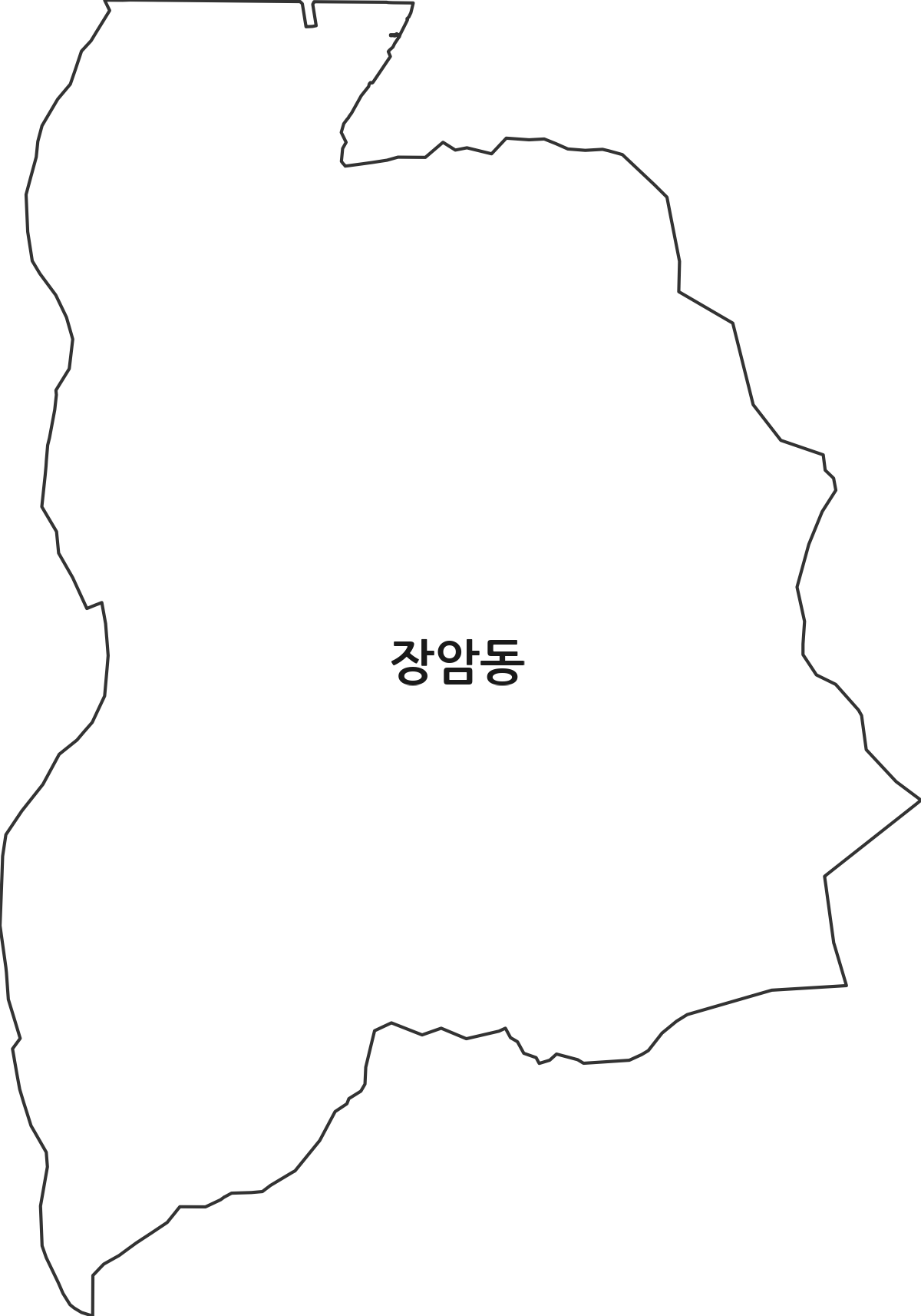 경기도 의정부시 장암동 법정동 행정구역 경계 지도
