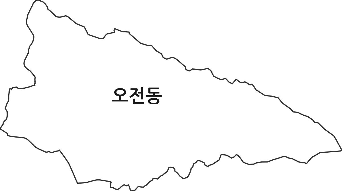 경기도 의왕시 오전동 행정동 행정구역 경계 지도