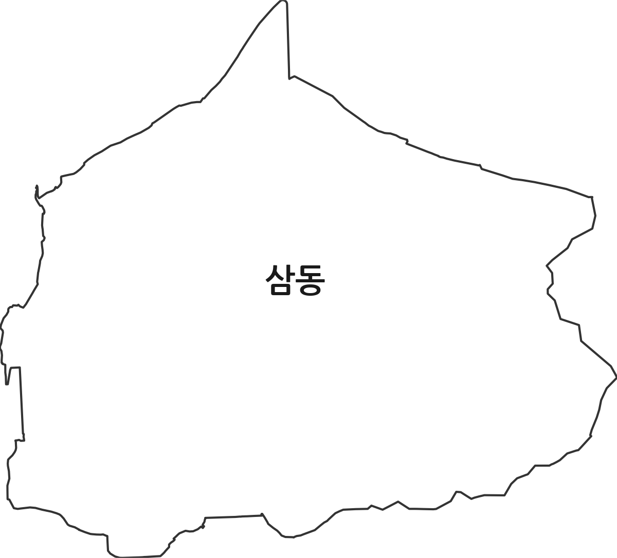 경기도 의왕시 삼동 법정동 행정구역 경계 지도