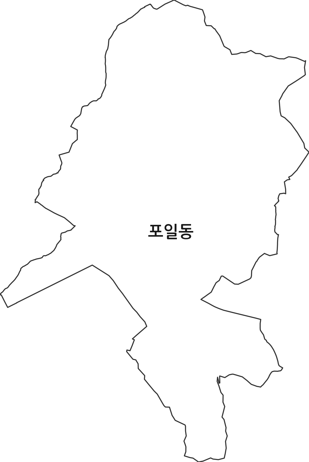경기도 의왕시 포일동 법정동 행정구역 경계 지도
