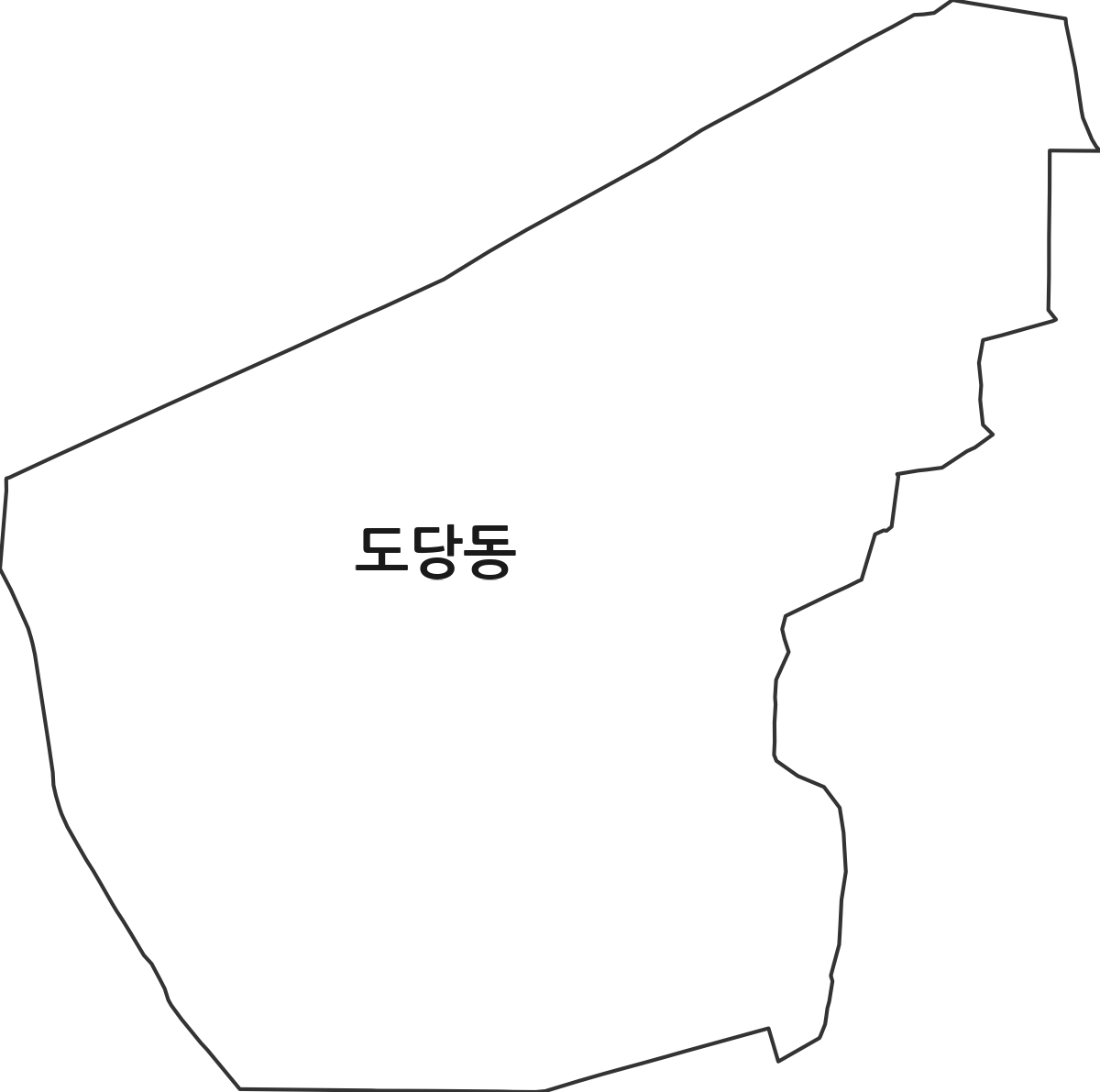 경기도 부천시 원미구 도당동 행정동 행정구역 경계 지도