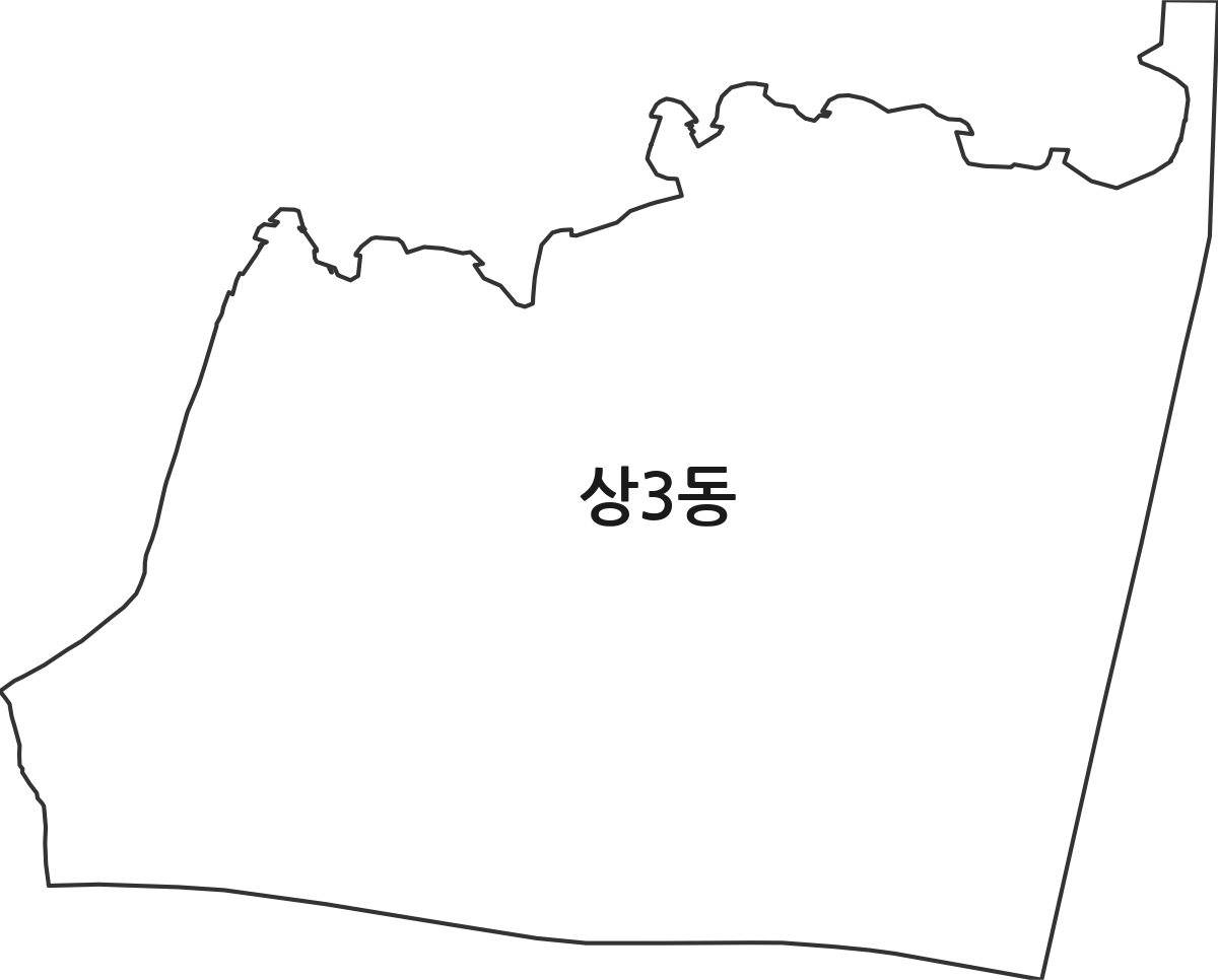 경기도 부천시 원미구 상3동 행정동 행정구역 경계 지도