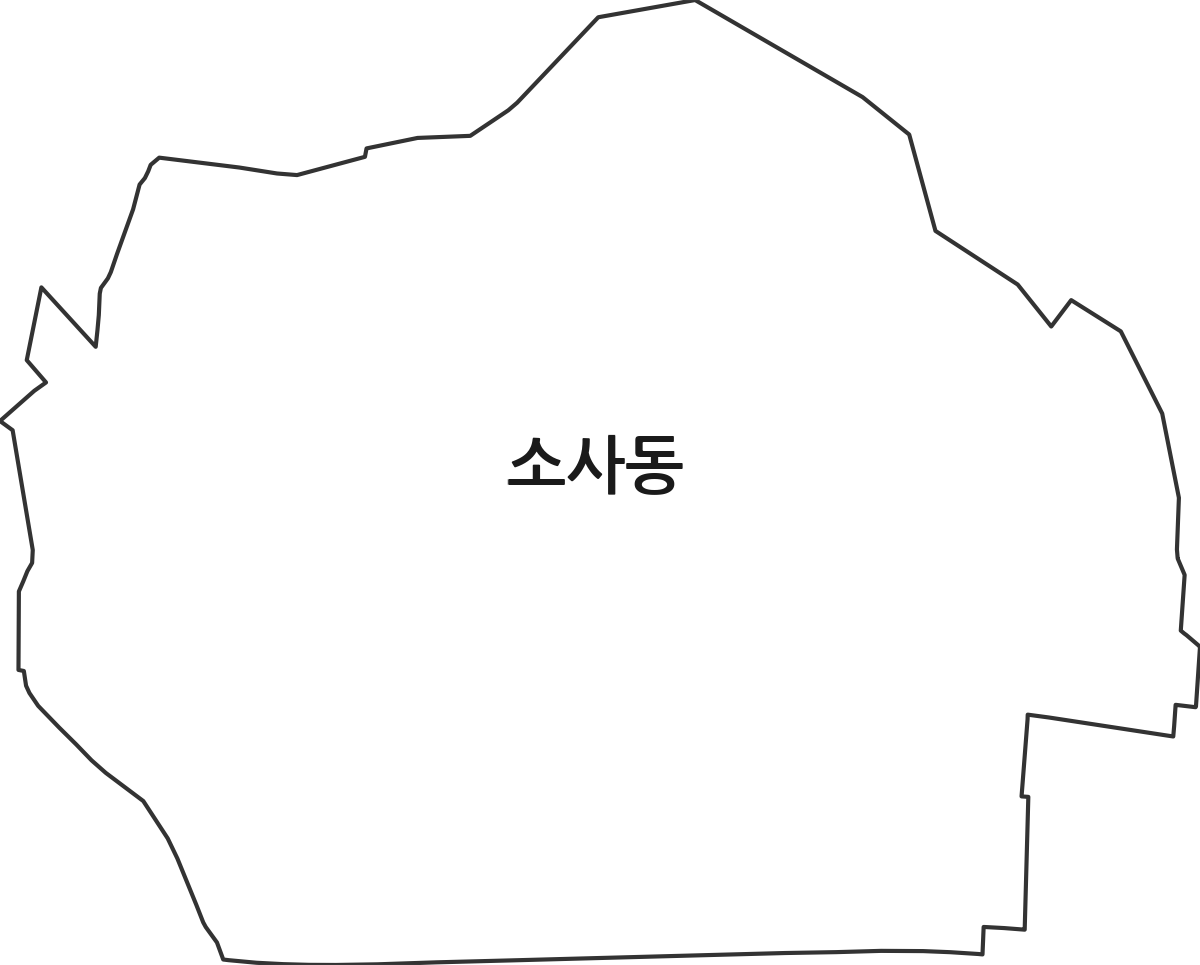 경기도 부천시 원미구 소사동 행정동 행정구역 경계 지도