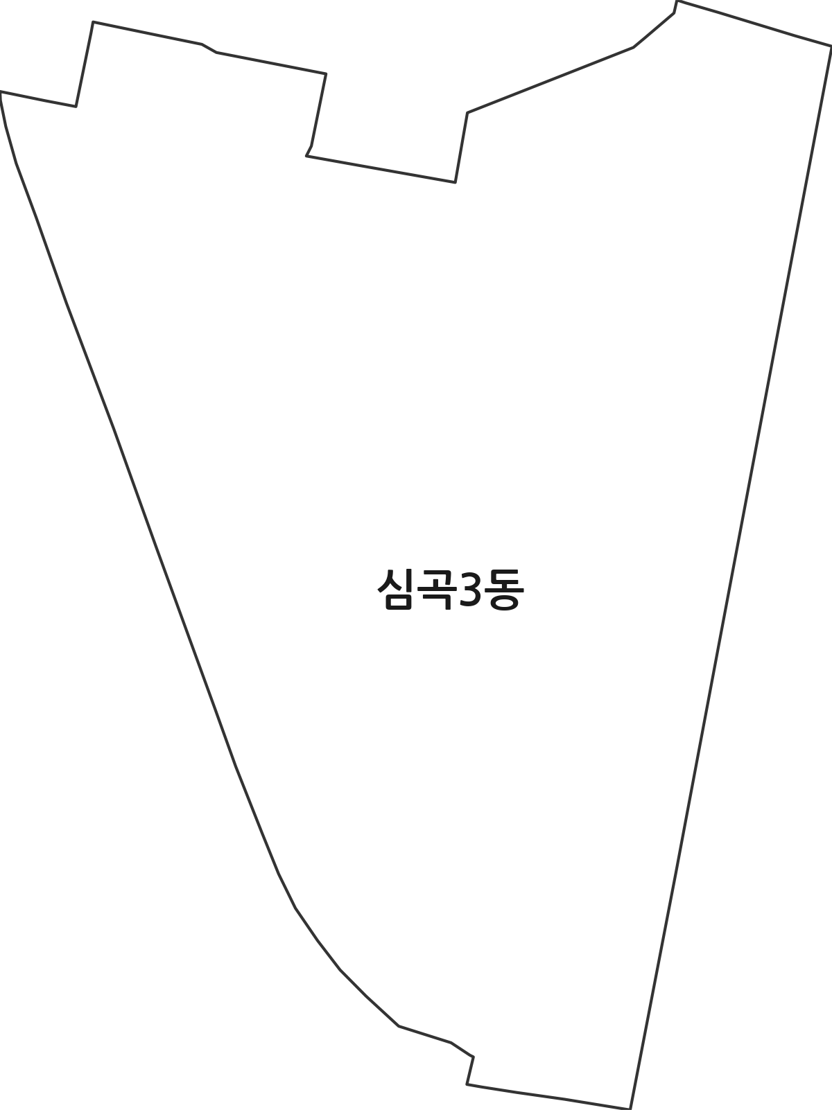 경기도 부천시 원미구 심곡3동 행정동 행정구역 경계 지도