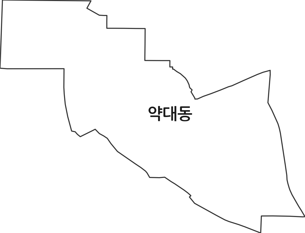 경기도 부천시 원미구 약대동 행정동 행정구역 경계 지도