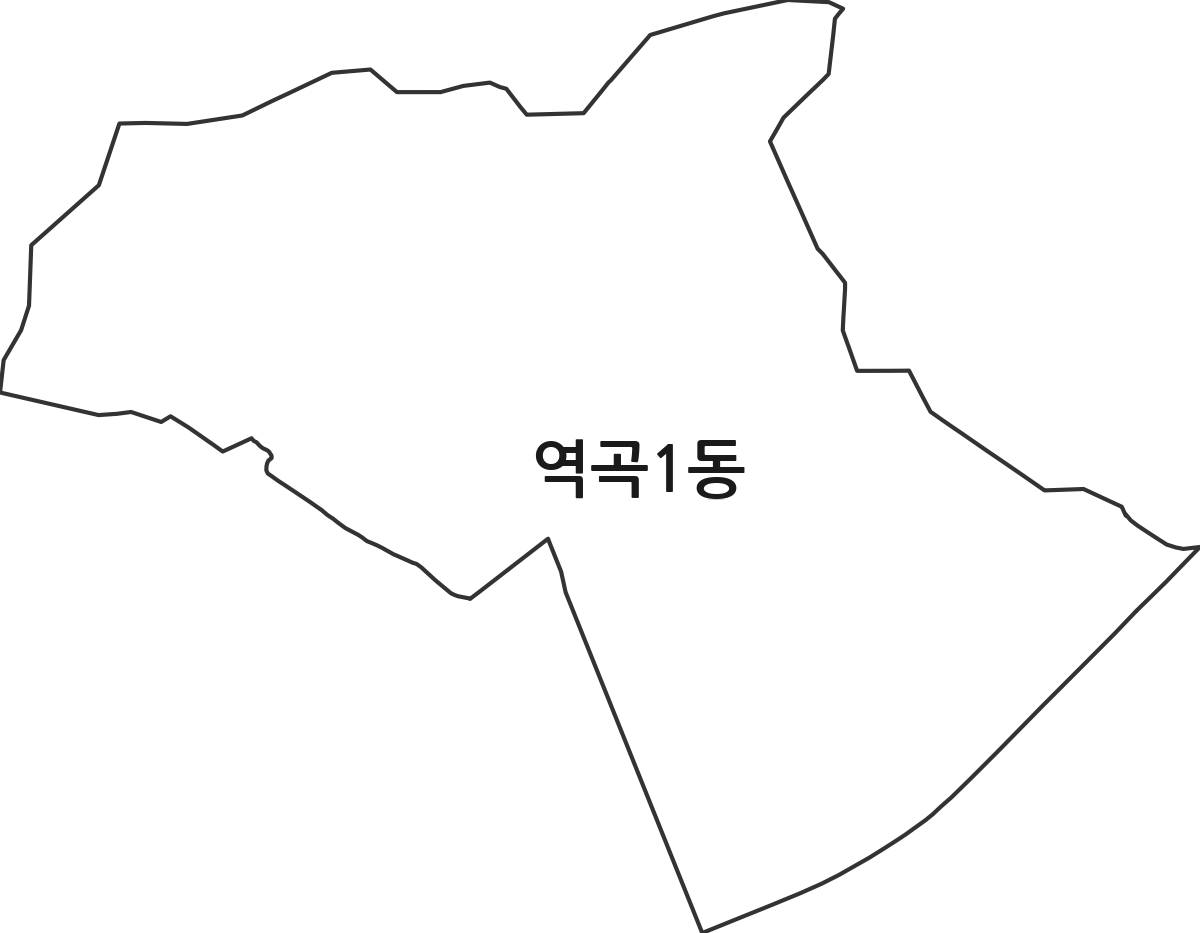 경기도 부천시 원미구 역곡1동 행정동 행정구역 경계 지도