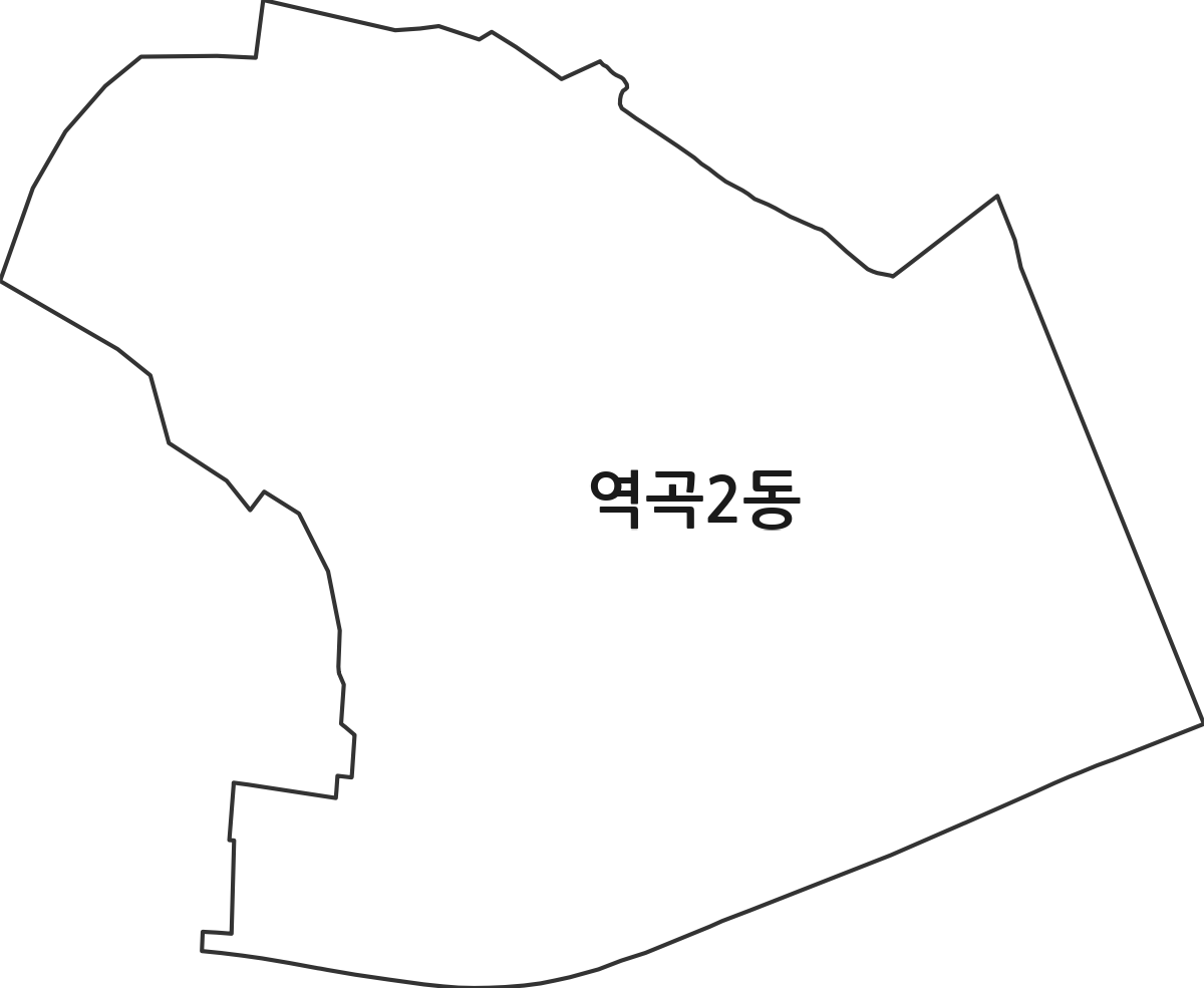 경기도 부천시 원미구 역곡2동 행정동 행정구역 경계 지도