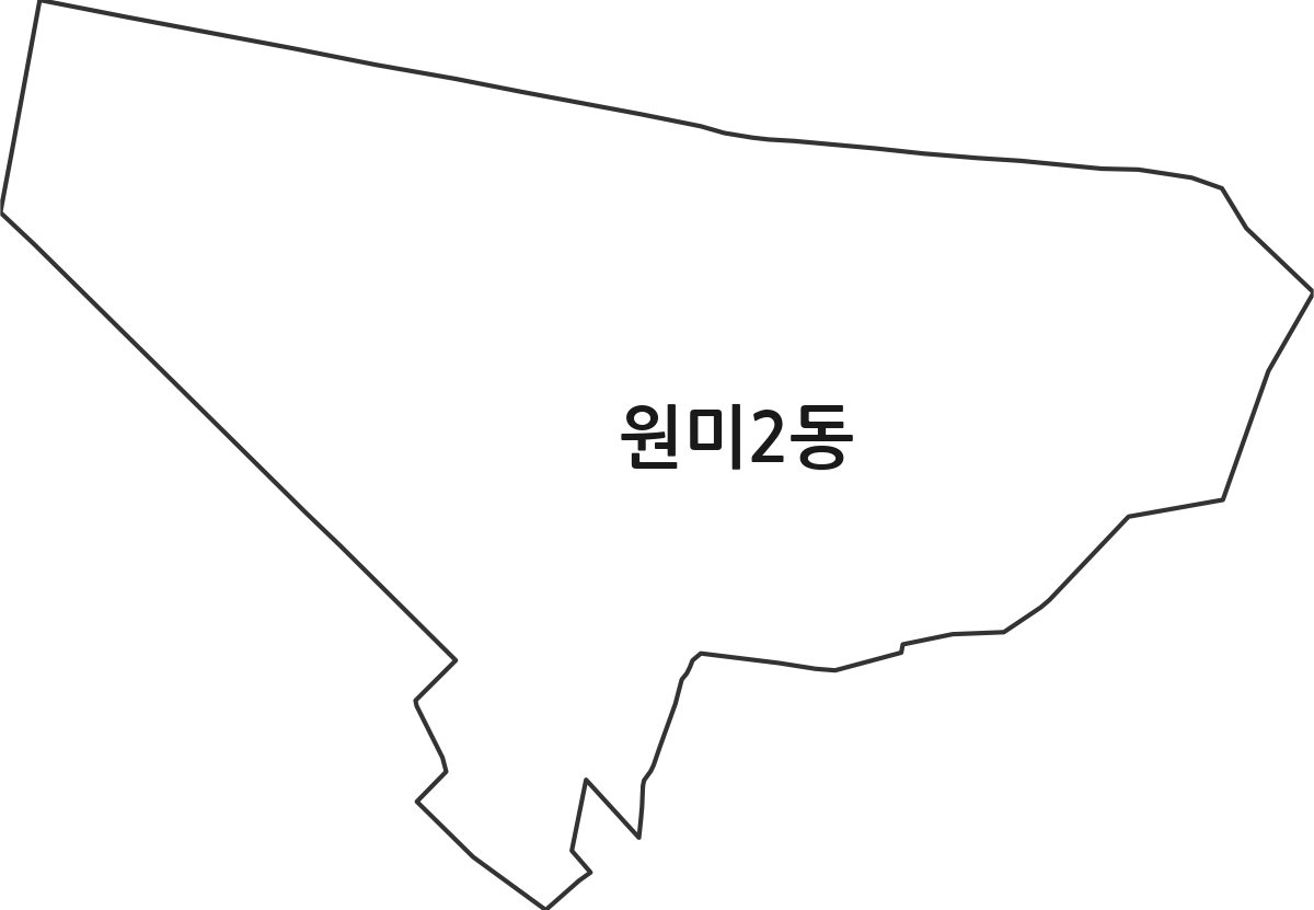 경기도 부천시 원미구 원미2동 행정동 행정구역 경계 지도