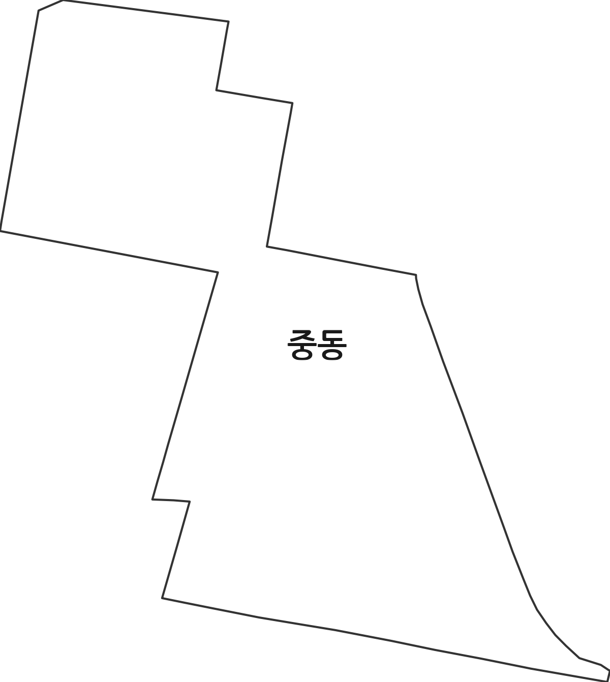 경기도 부천시 원미구 중동 행정동 행정구역 경계 지도