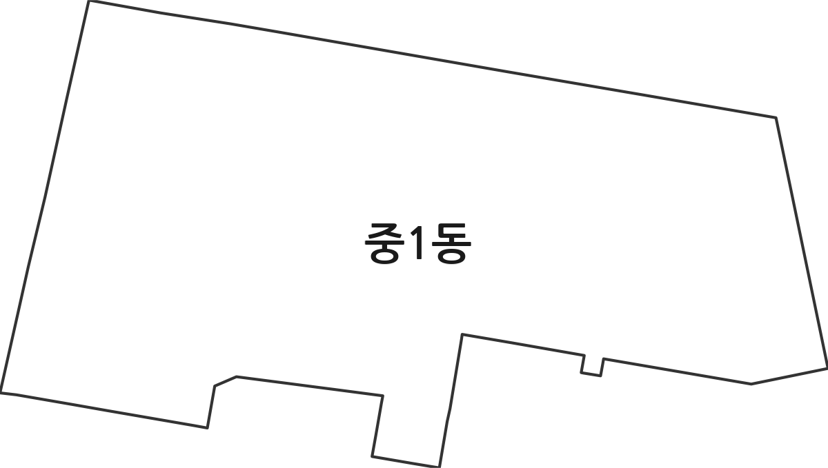 경기도 부천시 원미구 중1동 행정동 행정구역 경계 지도