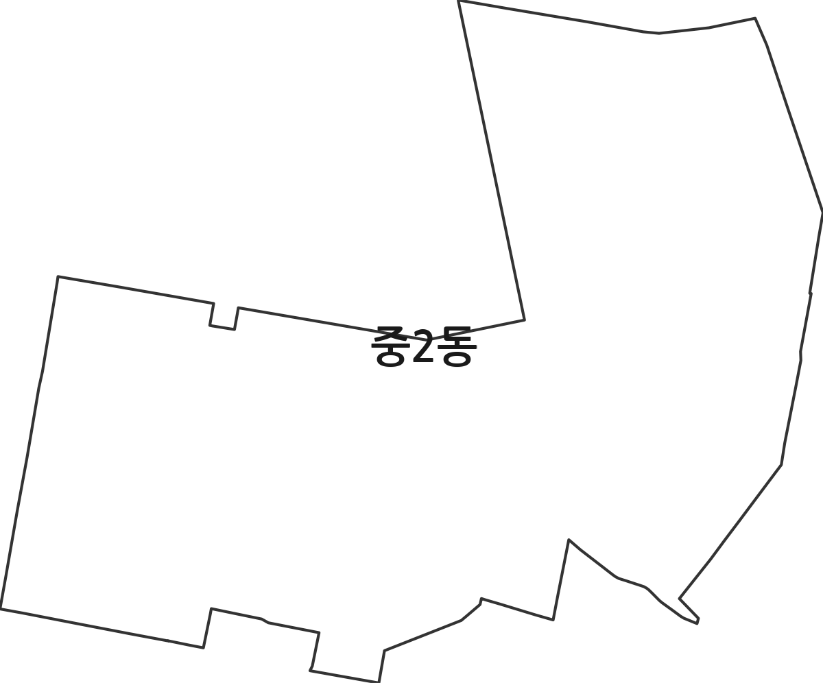 경기도 부천시 원미구 중2동 행정동 행정구역 경계 지도