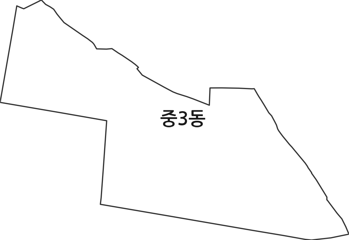 경기도 부천시 원미구 중3동 행정동 행정구역 경계 지도