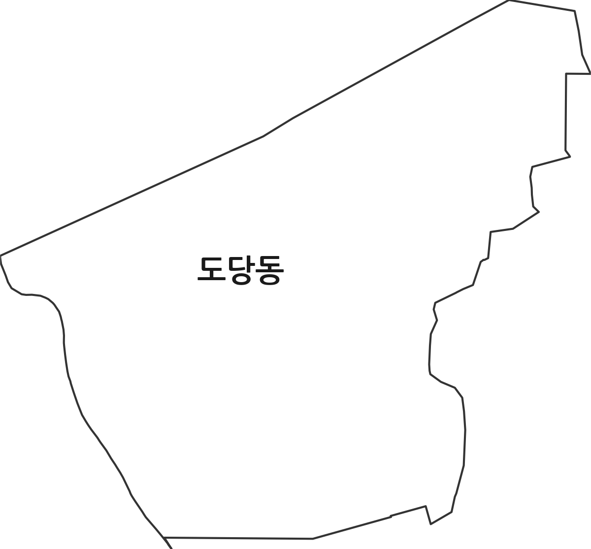 경기도 부천시 원미구 도당동 법정동 행정구역 경계 지도