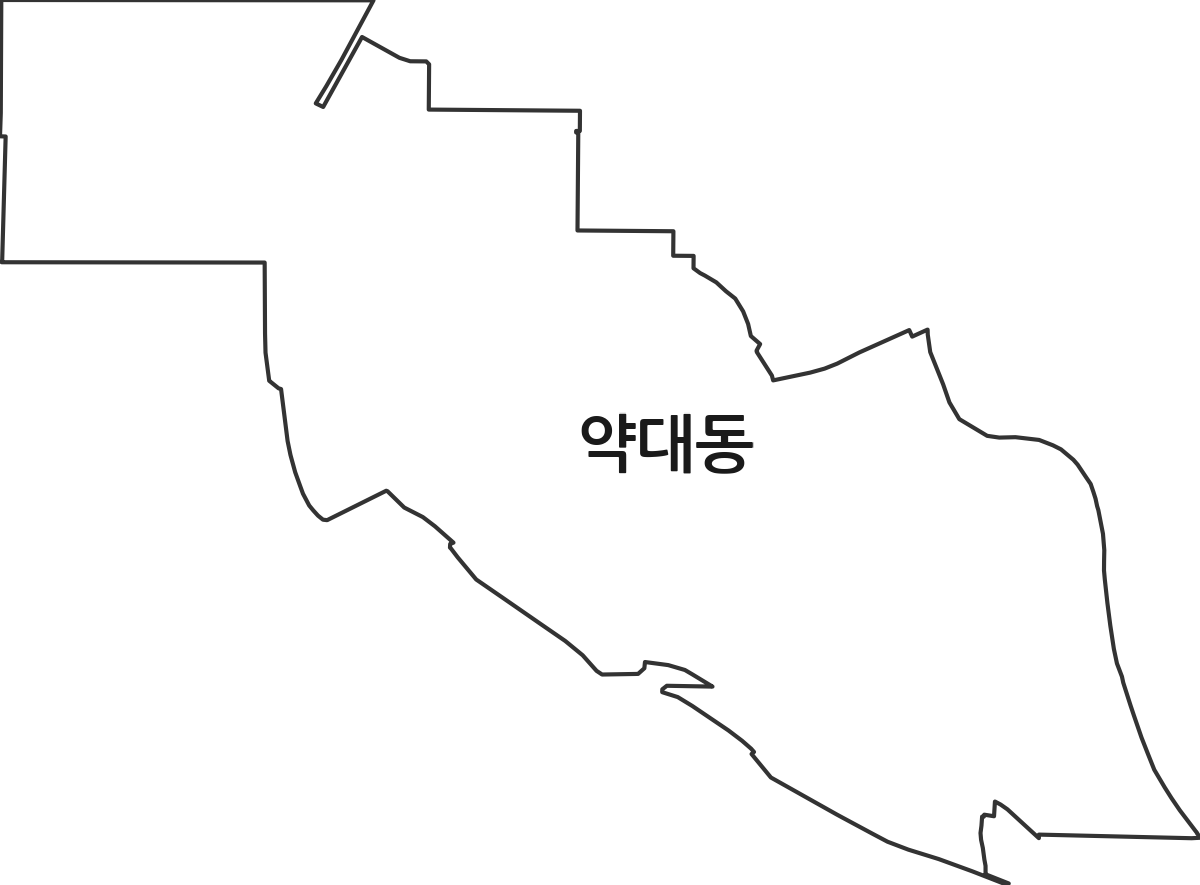 경기도 부천시 원미구 약대동 법정동 행정구역 경계 지도