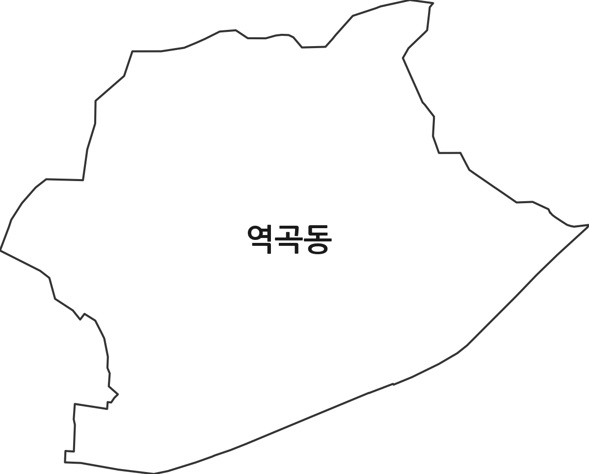 경기도 부천시 원미구 역곡동 법정동 행정구역 경계 지도
