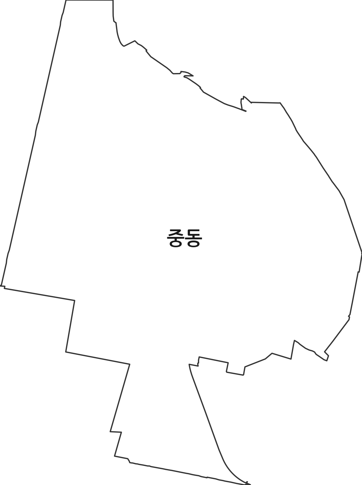 경기도 부천시 원미구 중동 법정동 행정구역 경계 지도