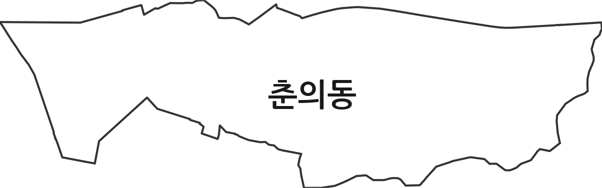 경기도 부천시 원미구 춘의동 법정동 행정구역 경계 지도