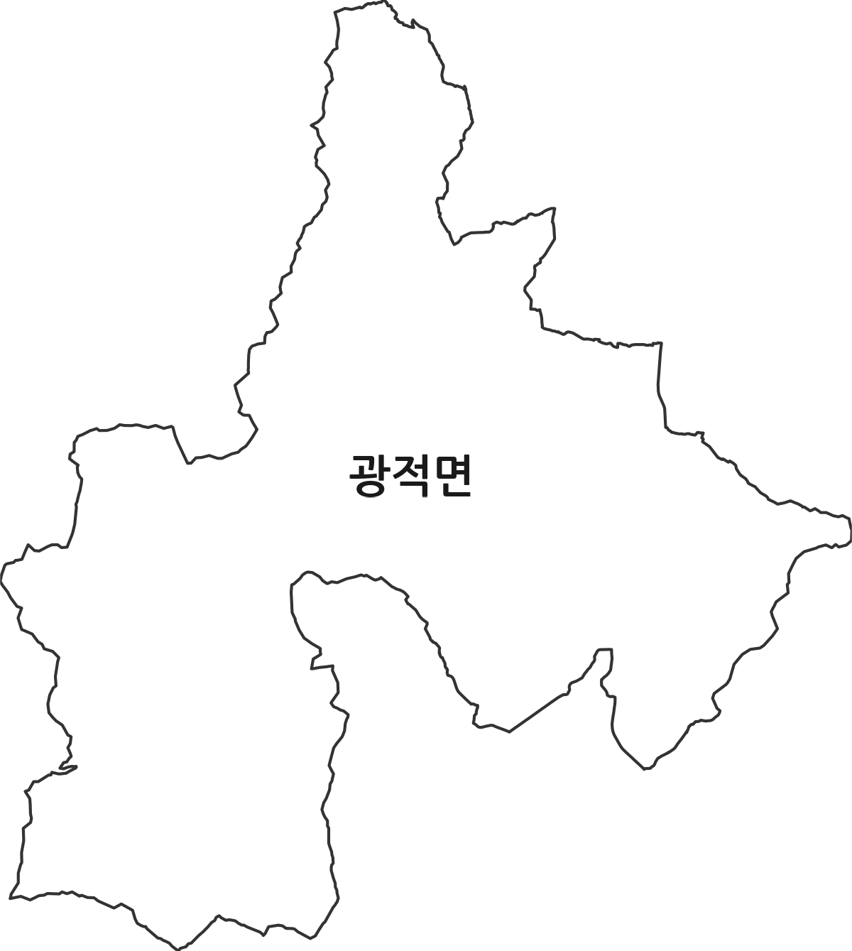 경기도 양주시 광적면 행정동 행정구역 경계 지도