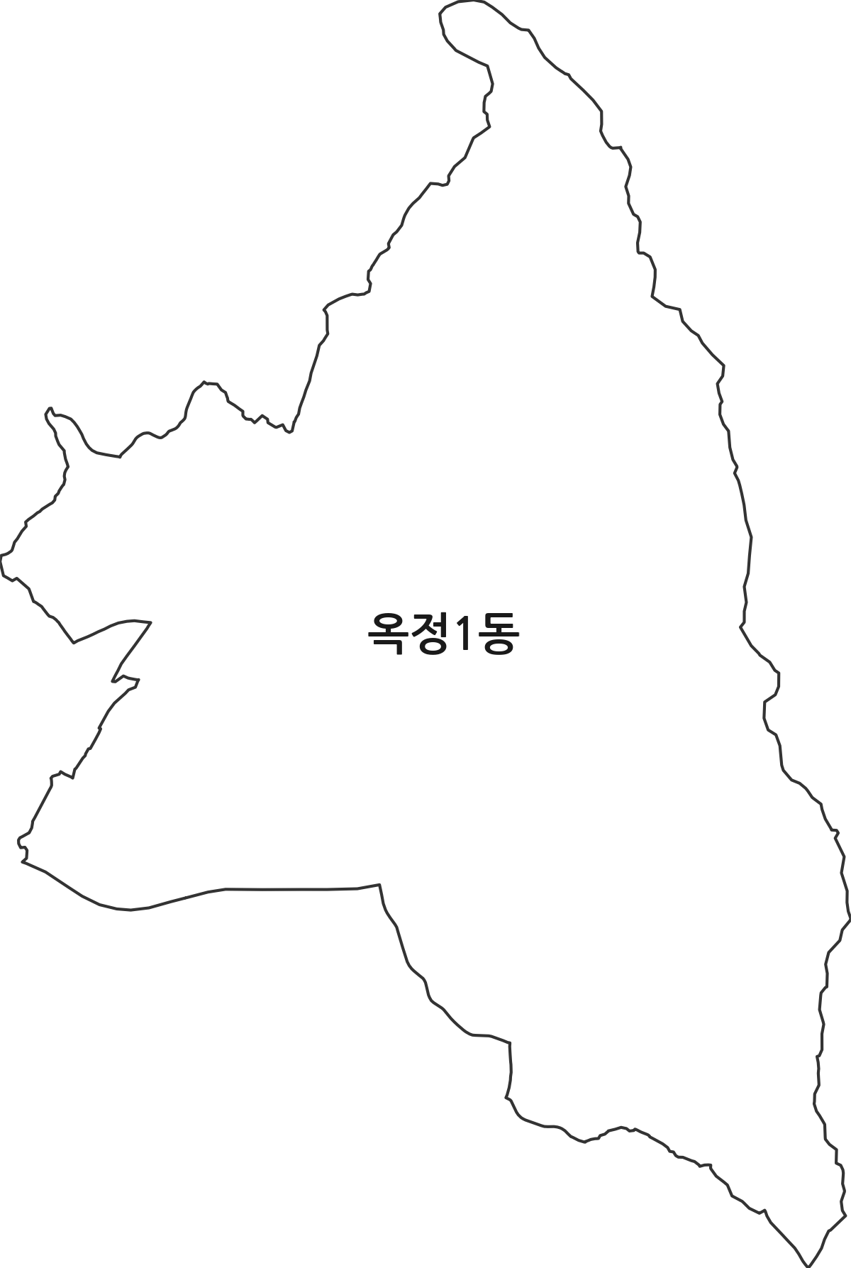 경기도 양주시 옥정1동 행정동 행정구역 경계 지도