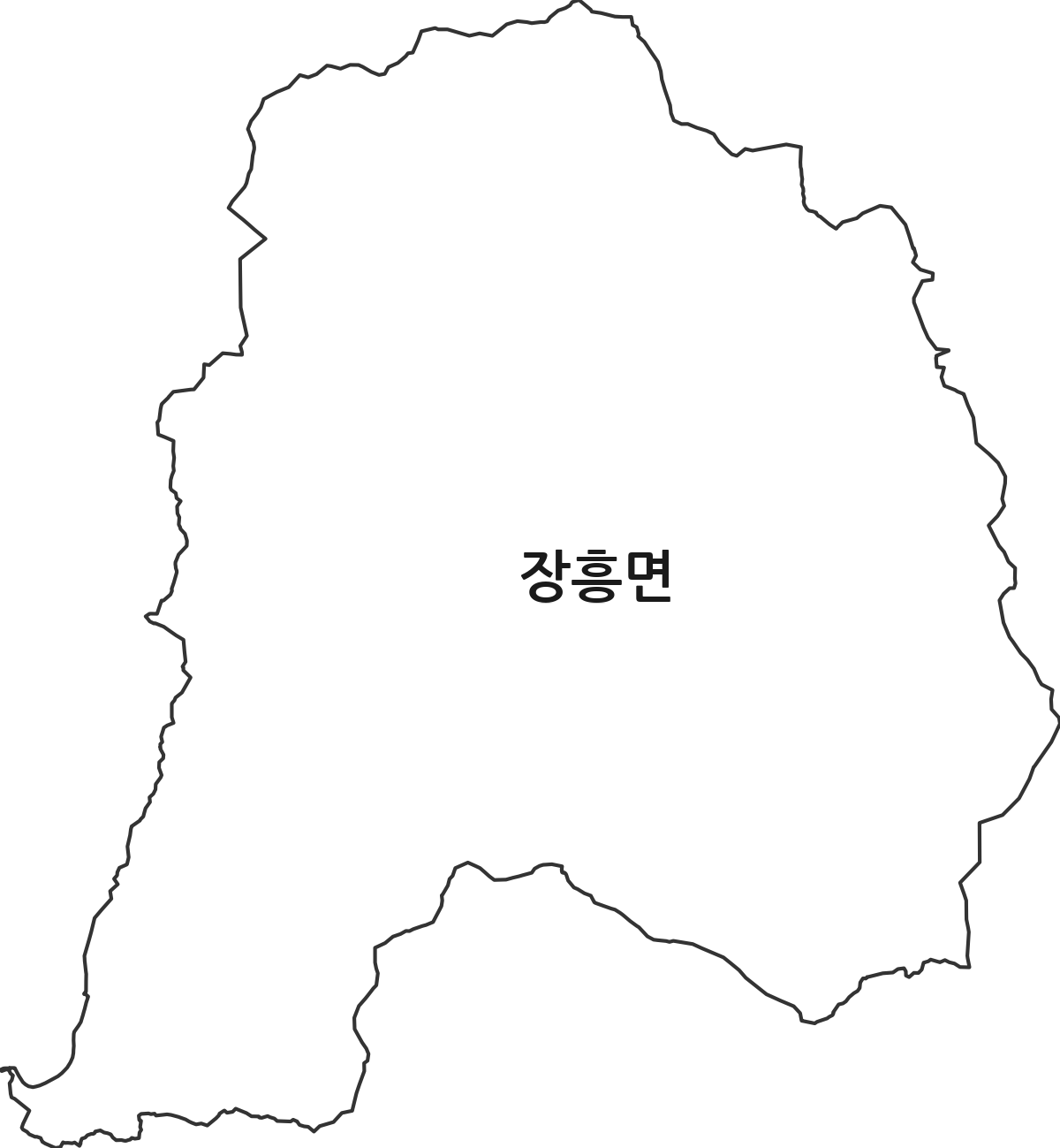 경기도 양주시 장흥면 행정동 행정구역 경계 지도