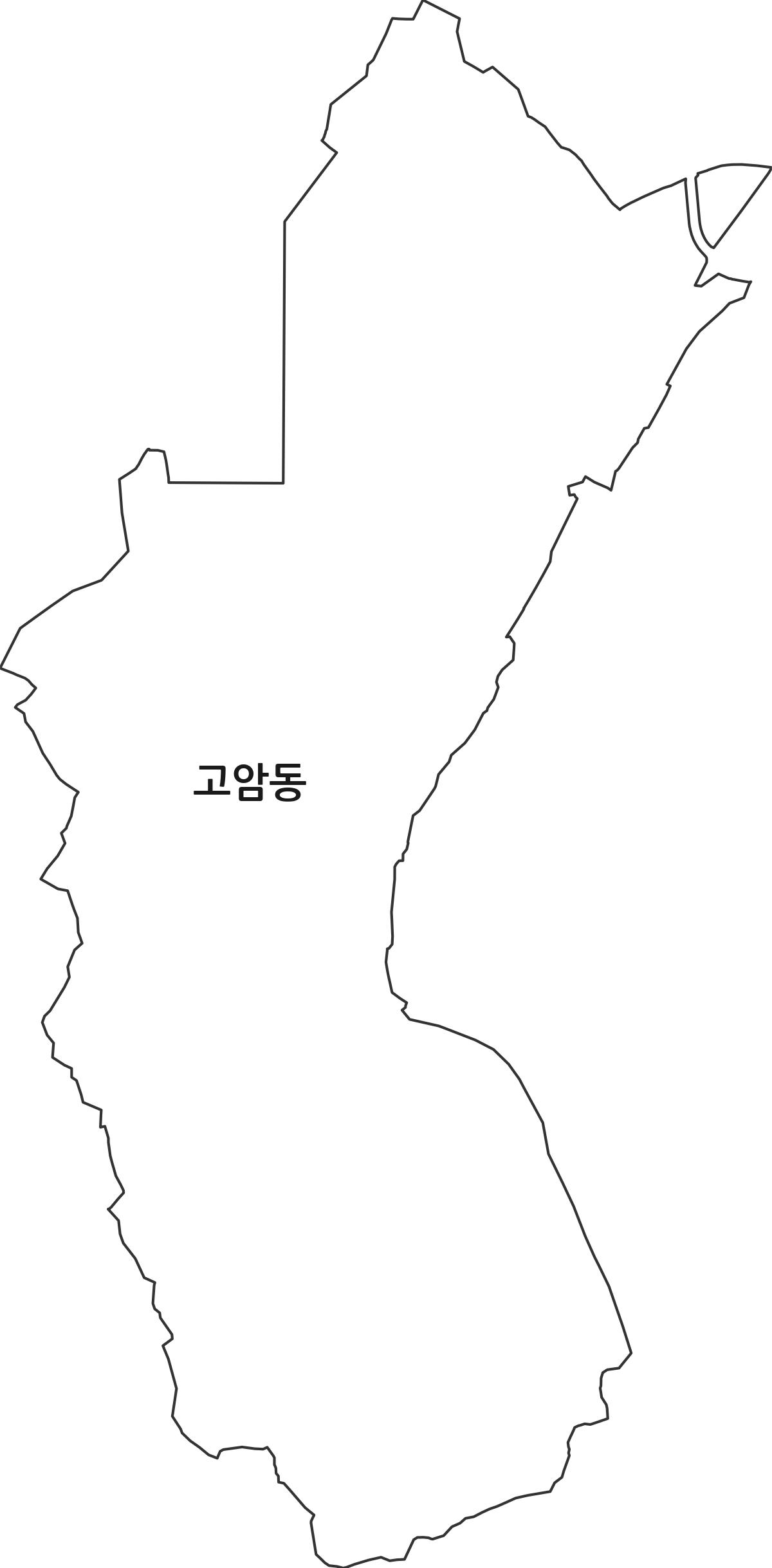 경기도 양주시 고암동 법정동 행정구역 경계 지도