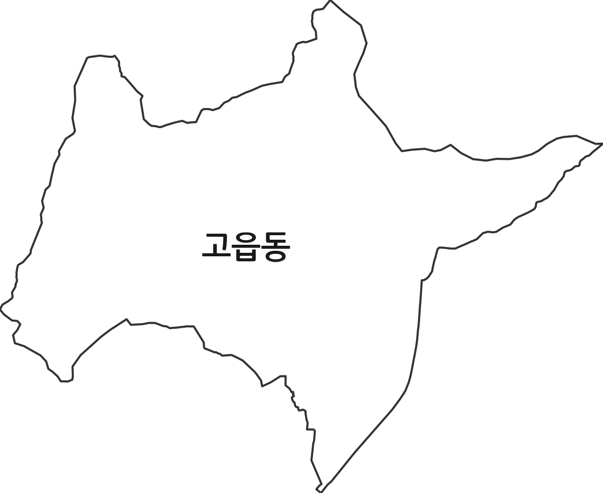 경기도 양주시 고읍동 법정동 행정구역 경계 지도