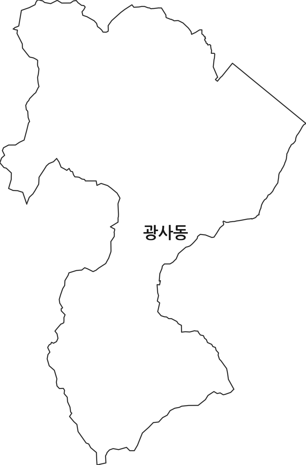 경기도 양주시 광사동 법정동 행정구역 경계 지도