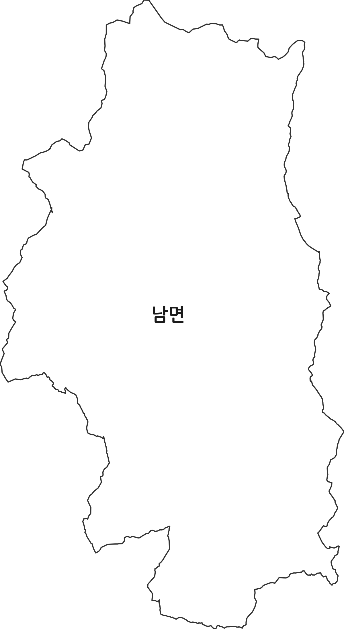 경기도 양주시 남면 법정동 행정구역 경계 지도