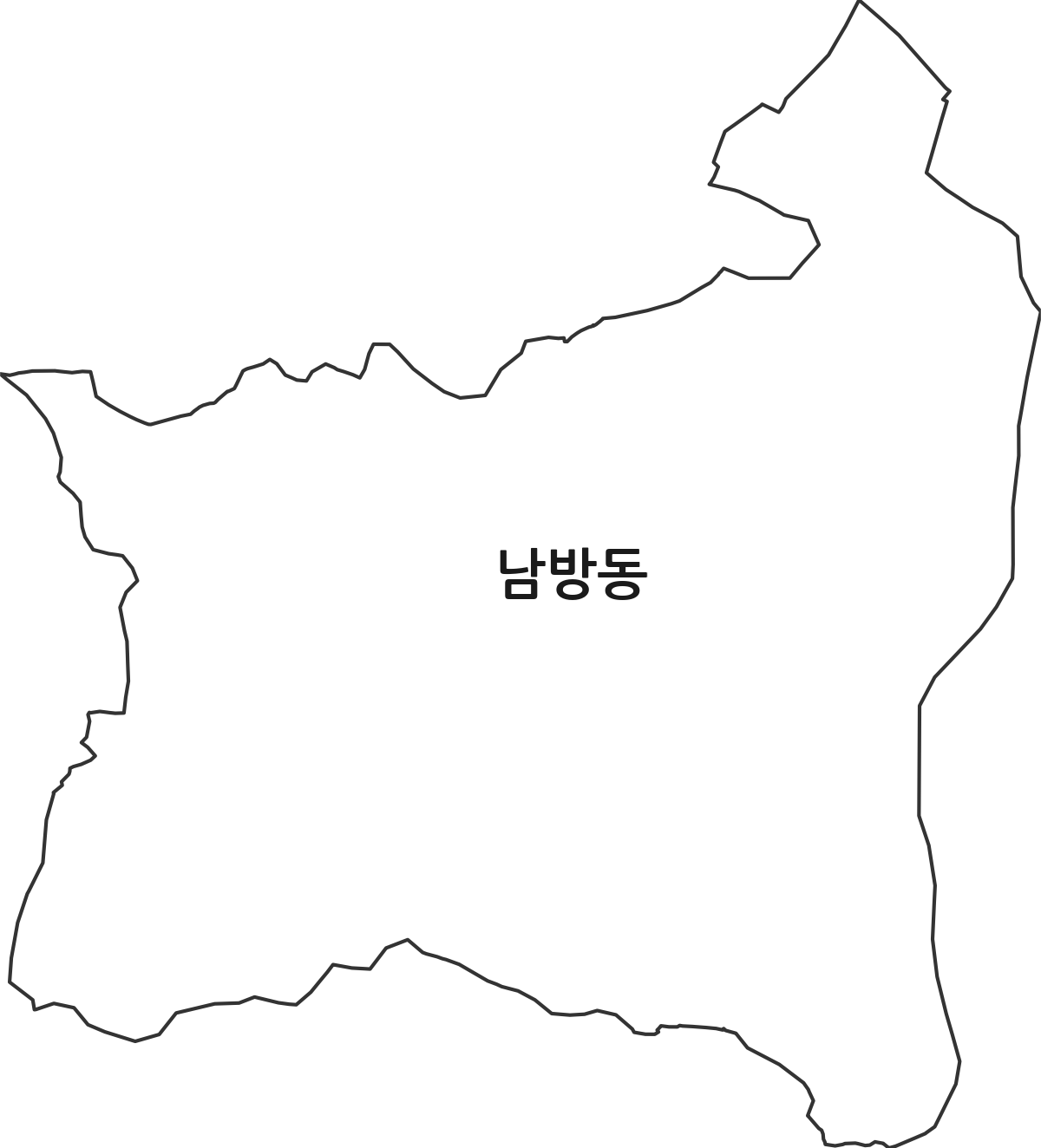 경기도 양주시 남방동 법정동 행정구역 경계 지도