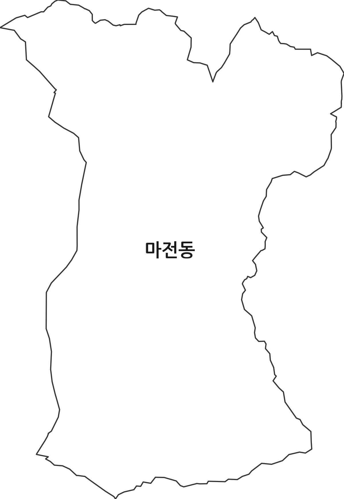 경기도 양주시 마전동 법정동 행정구역 경계 지도