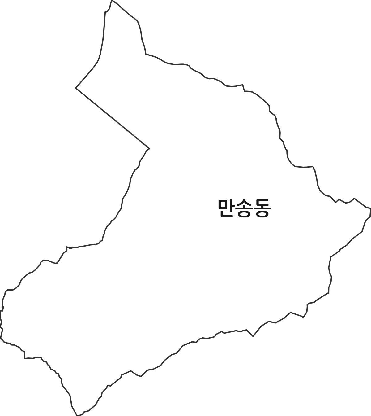 경기도 양주시 만송동 법정동 행정구역 경계 지도