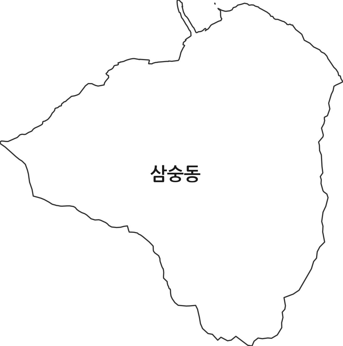 경기도 양주시 삼숭동 법정동 행정구역 경계 지도