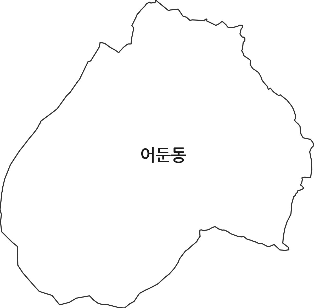 경기도 양주시 어둔동 법정동 행정구역 경계 지도