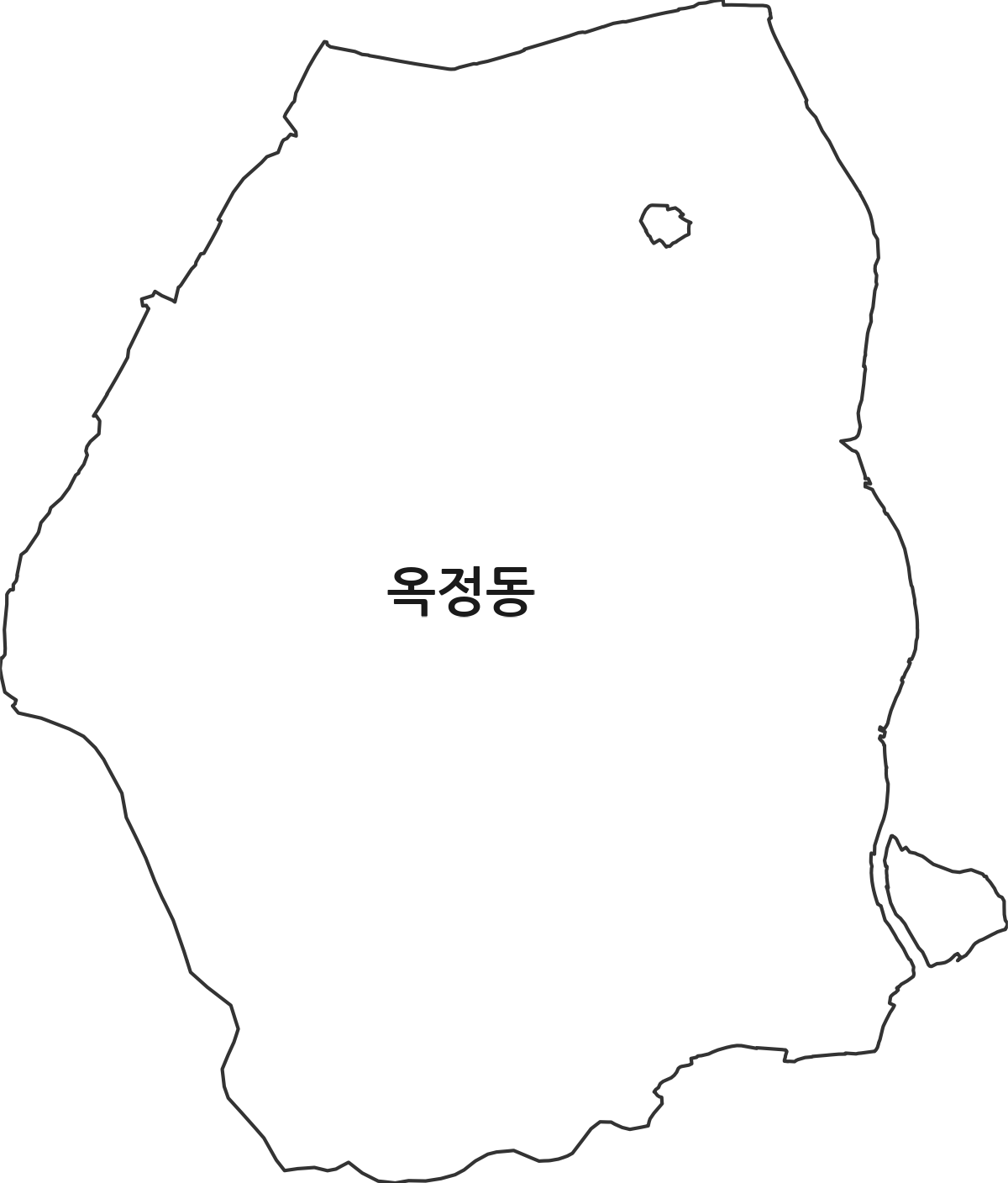 경기도 양주시 옥정동 법정동 행정구역 경계 지도