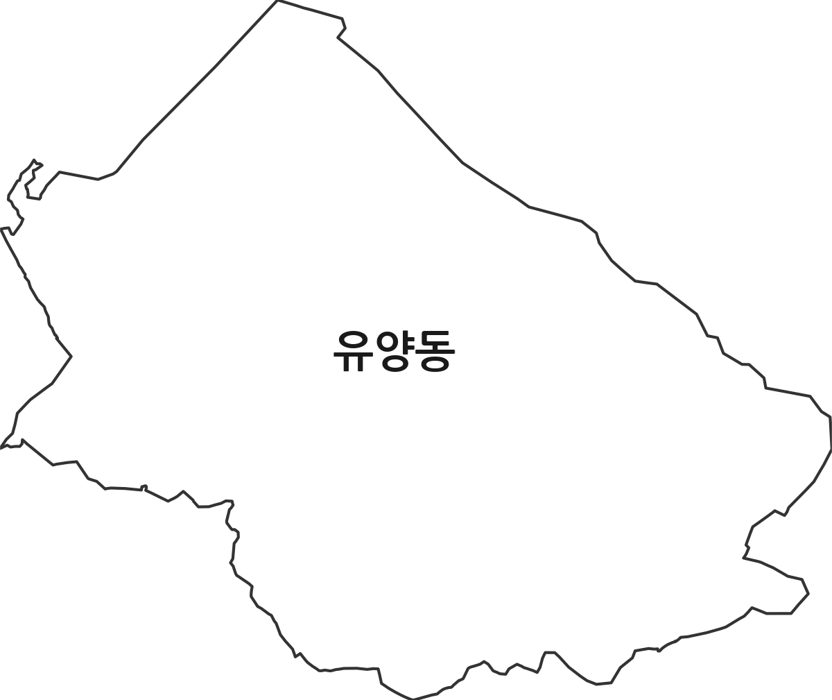 경기도 양주시 유양동 법정동 행정구역 경계 지도