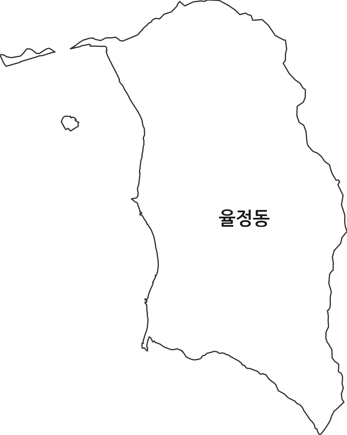 경기도 양주시 율정동 법정동 행정구역 경계 지도